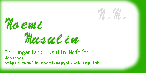 noemi musulin business card